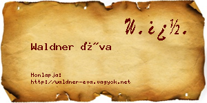 Waldner Éva névjegykártya